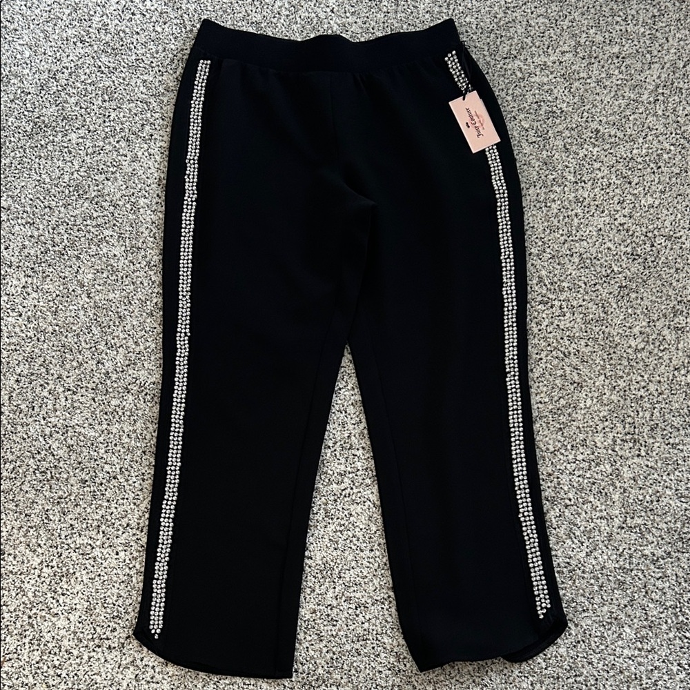 Juicy Couture Black Pants with Pearl Accents